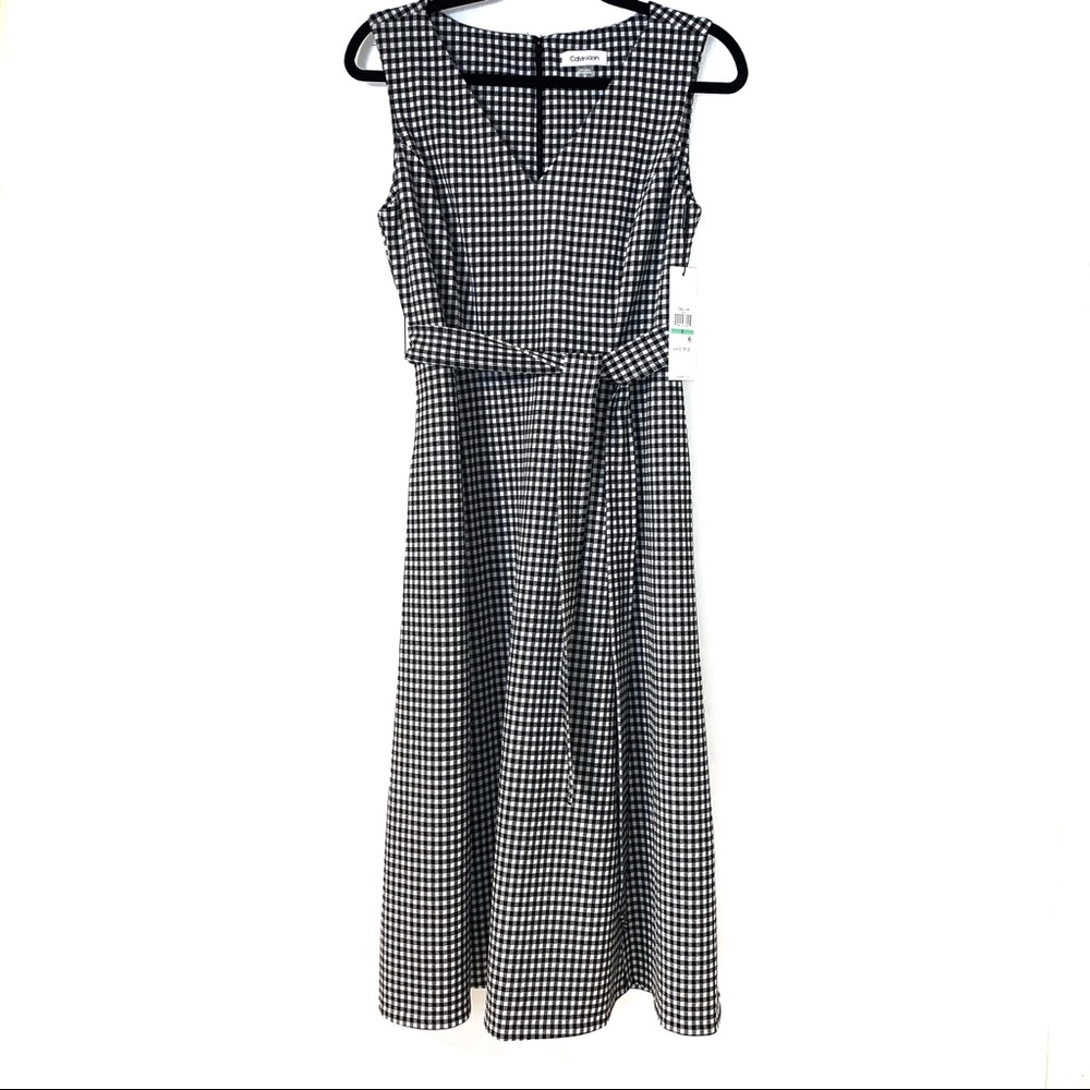 Calvin Klein Plaid Sleeveless Dress
